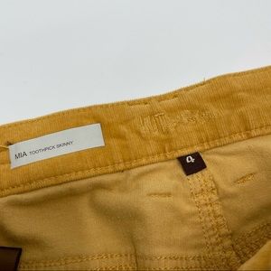 Kut from the Kloth Yellow corduroys Mia Toothpick Skinny